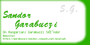 sandor garabuczi business card